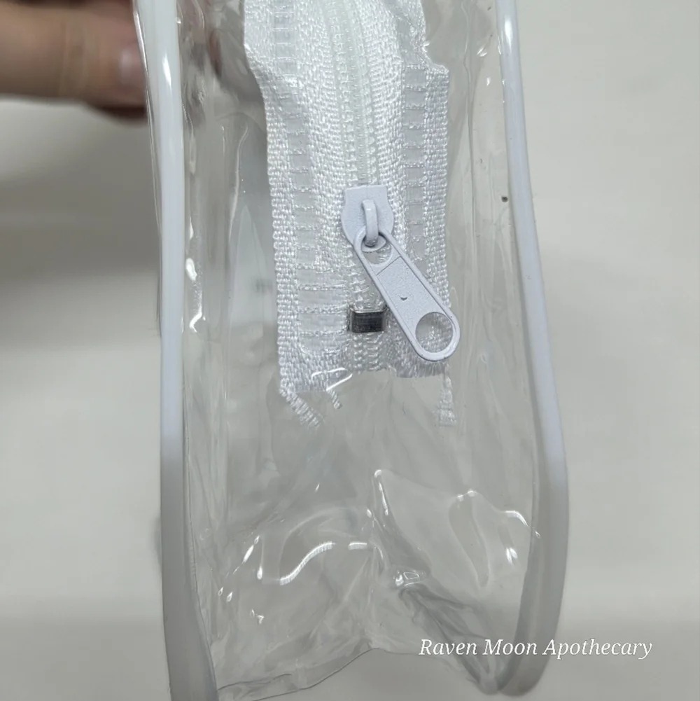 5 Pk Clear Transparent Cosmetic Bag Set